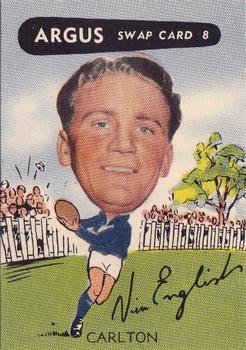 1954 Argus Football Swap Cards #8 Vin English Front